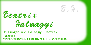 beatrix halmagyi business card